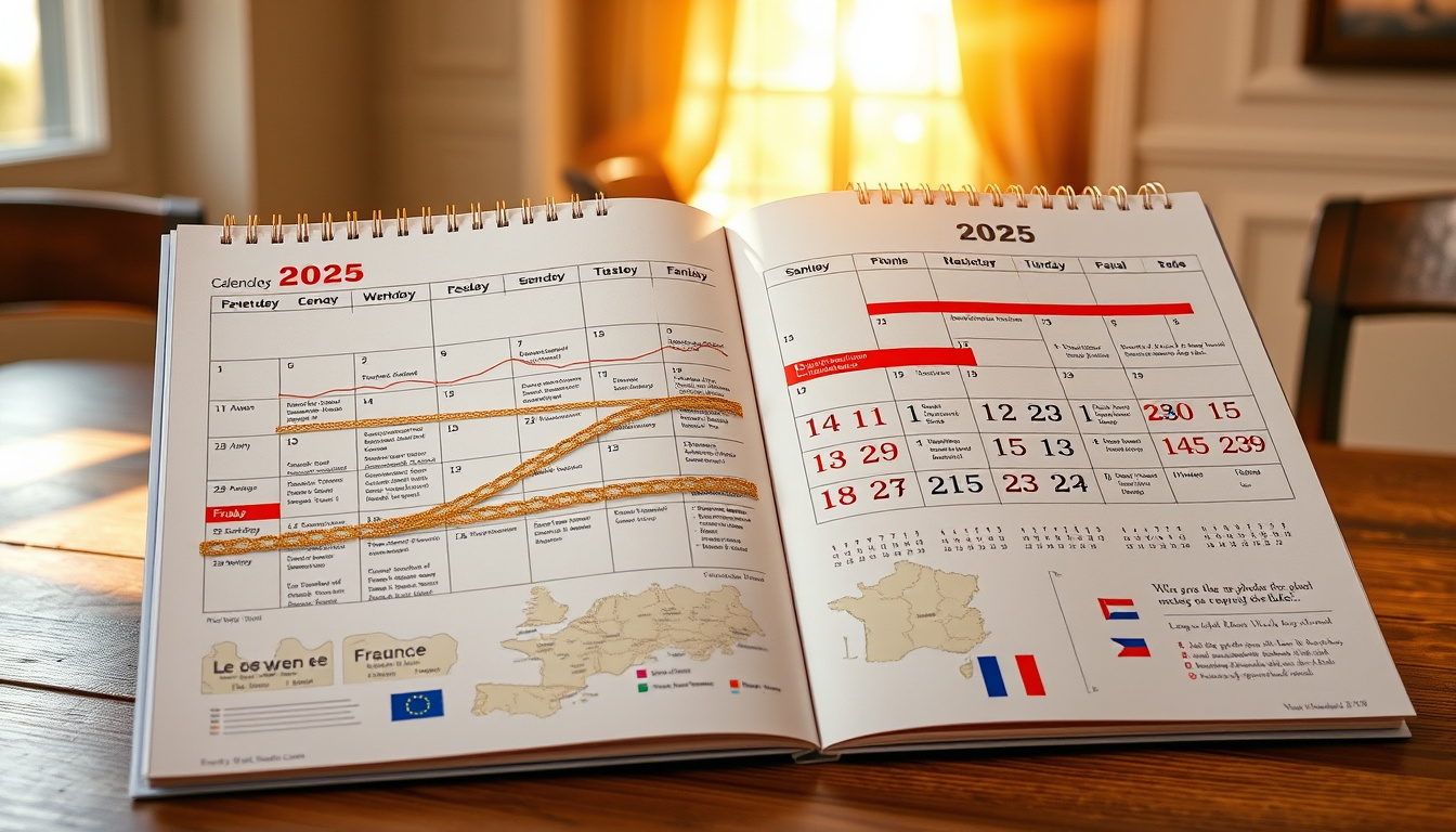 Jour Férié 2025 – Calendrier complet, ponts et régions