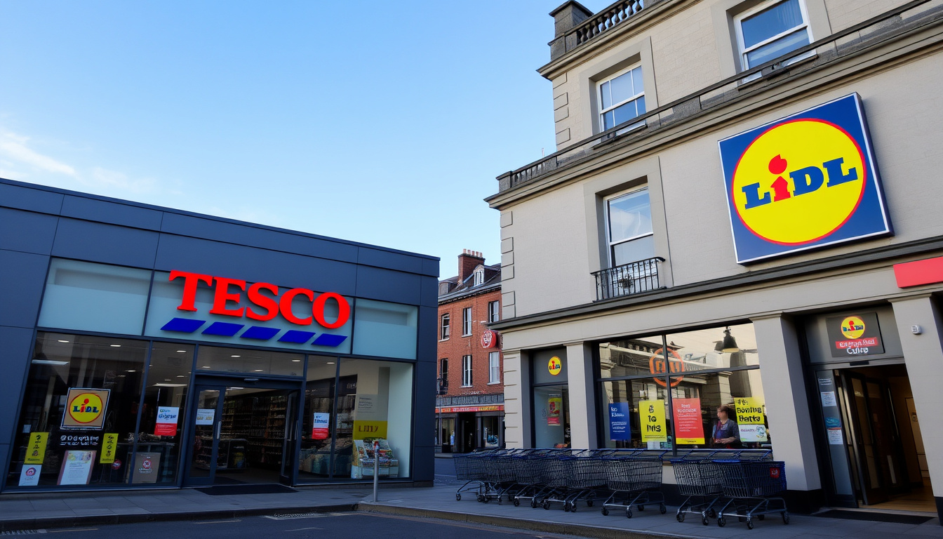 Supermarché à proximité : Tesco et Lidl à Dublin