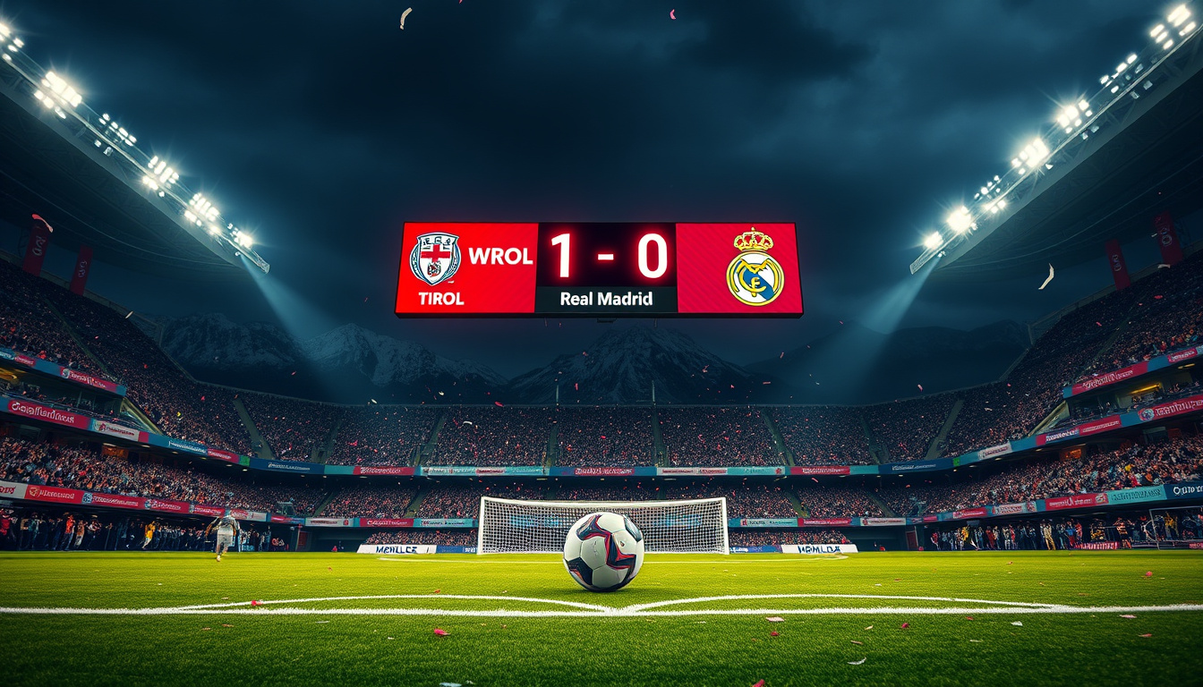 WSG Tirol – Real Madrid – Victoire 4-0, doublé de Mbappé